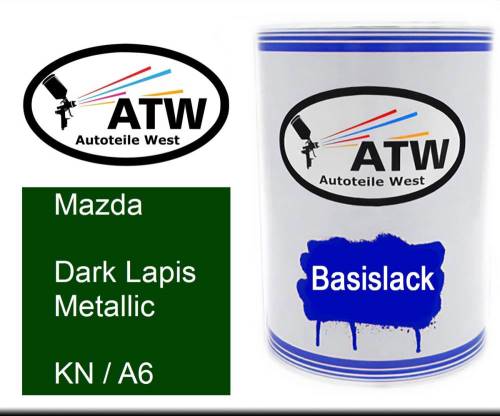 Mazda, Dark Lapis Metallic, KN / A6: 500ml Lackdose, von ATW Autoteile West.